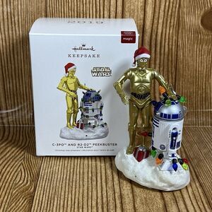 Hallmark Star Wars C-3PO‎ and R2-D2 Peekbuster Sound Magic Christmas Ornamemt